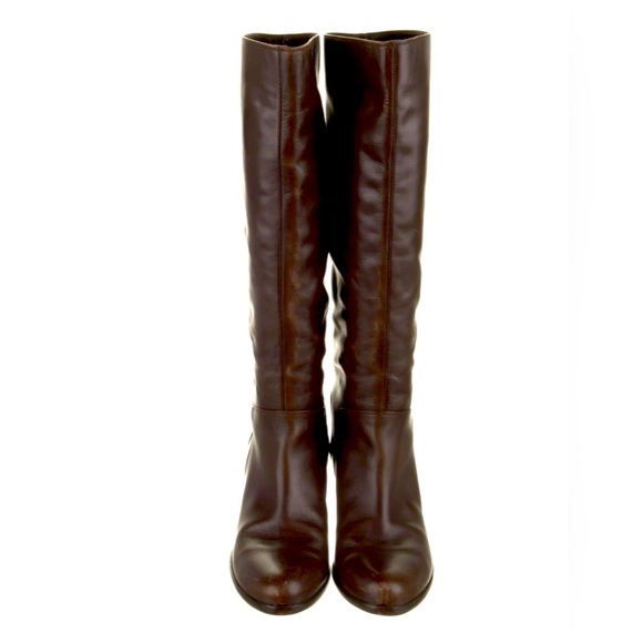 SERGIO ROSSI Leather Riding Boots - Picture 2 of 4